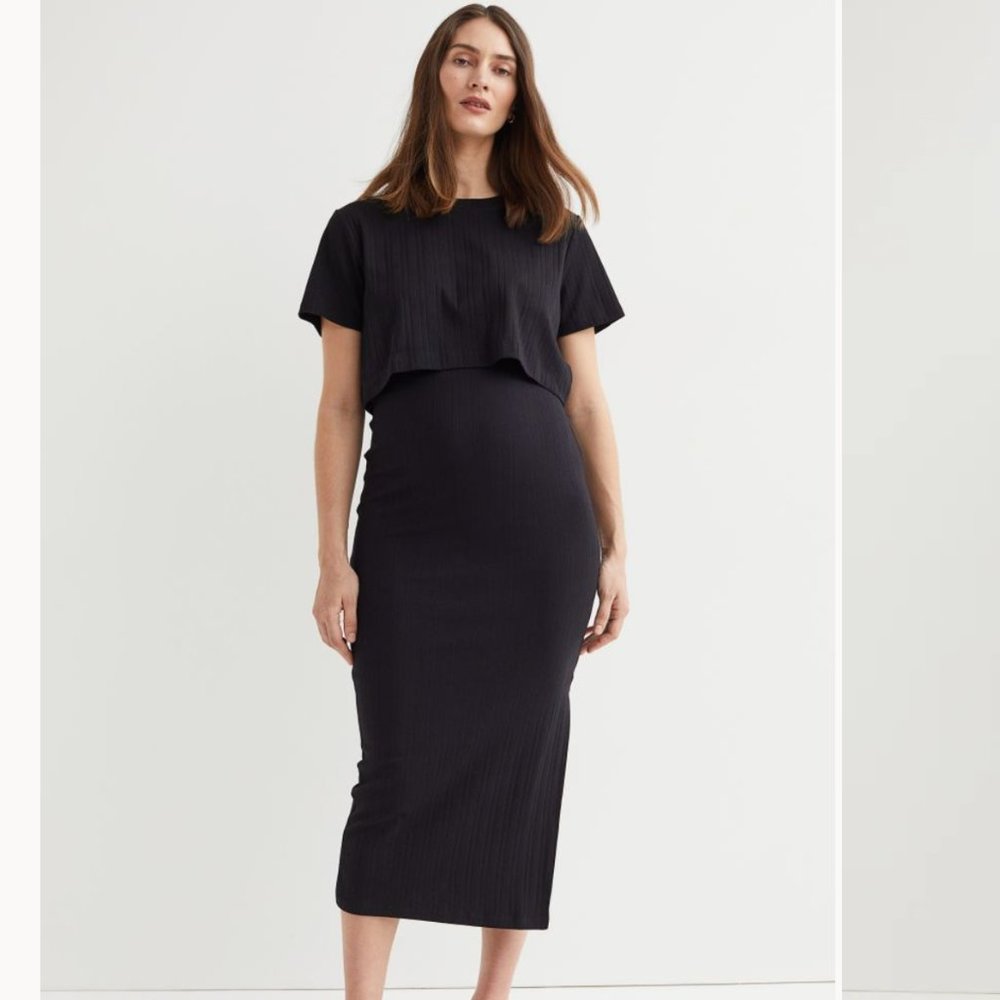 H&M Black Maternity Pencil Skirt